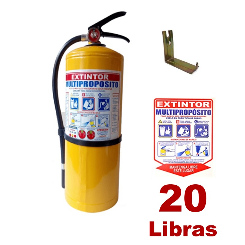 Extintor ABC de 20 libras para uso industrial en Chía