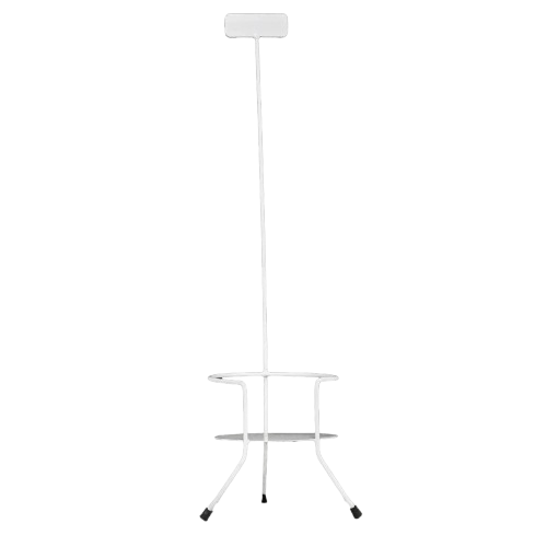 Base metálica blanca para extintores